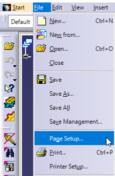 File page set up